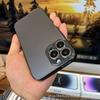 Матовый гальванизированный чехол для телефона IPhone 17 Pro Max 16 15 со встроенной защитой объектива камеры, защита от падений