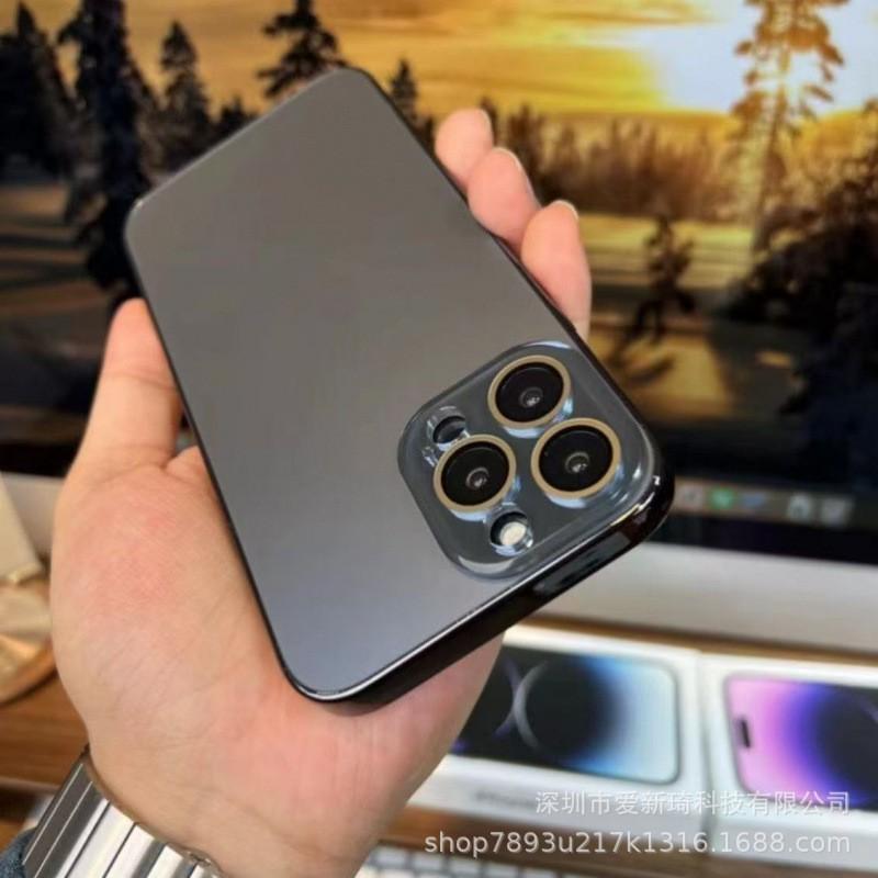 Матовый гальванизированный чехол для телефона IPhone 17 Pro Max 16 15 со встроенной защитой объектива камеры, защита от падений