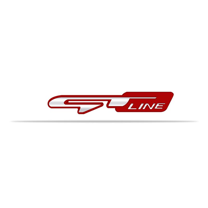 Металлическая эмблема решетки радиатора и значок на багажник с логотипом GT LINE Наклейка для Sorento Ceed Forte RIO Stonic K5 Sportage Venu Kona Santa Fe