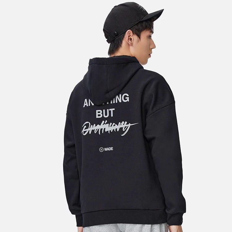 Толстовки Li Ning Унисекс Черные С капюшоном Умеренные Обычные AWDSC39-1