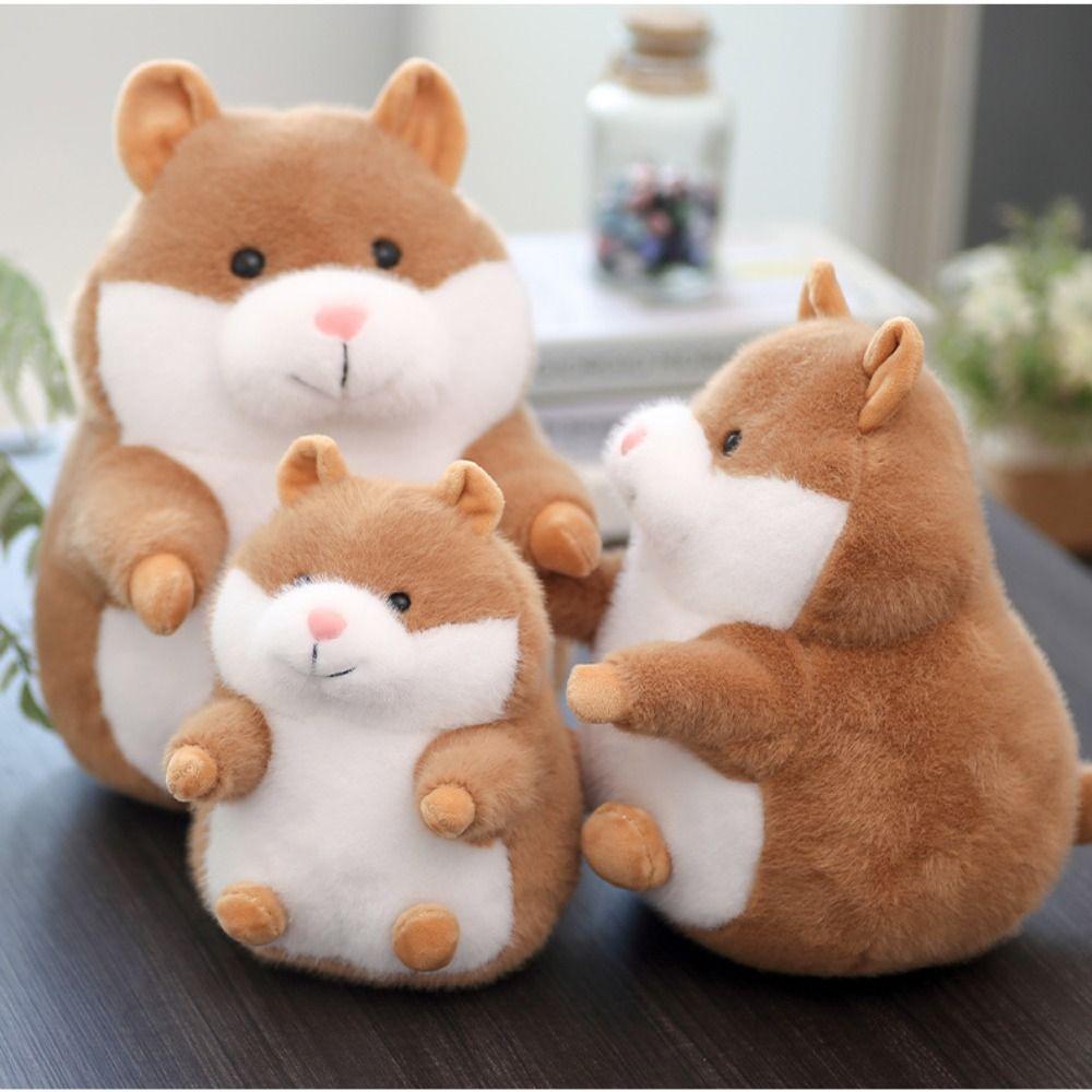 Soft Hamster Plush Toys Lifelike Hamster Stuffed Toy Animal Mouse Plush Pillow  Children Girl
