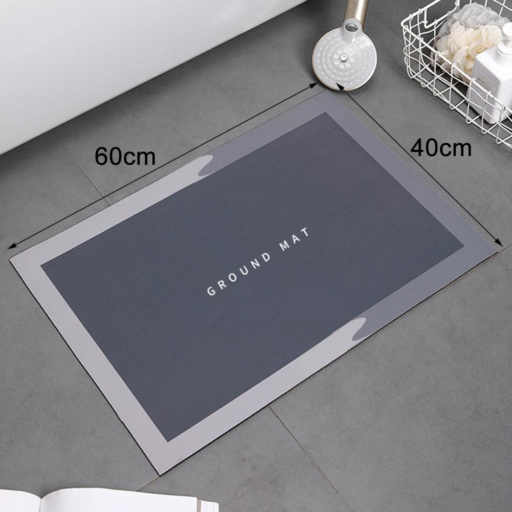 40*60cm Bath Carpet Absorbent Quick-Drying Crystal Velvet Non-slip
