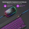 Мини Bluetooth-клавиатура RGB Беспроводная клавиатура 10-дюймовая клавиатура с подсветкой Клавиатура с подсветкой и тачпадом для IOS Android Windows iPad