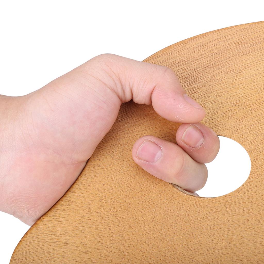 Винтажная овальная деревянная палитра художника, поднос для масляных и акриловых красок, деревянный инструмент для рисования