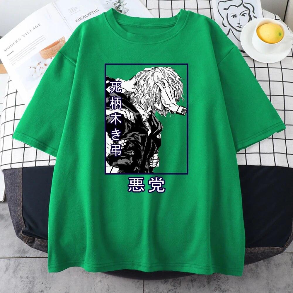 Футболка с принтом My Hero Academy Shigaraki Tomura, модные футболки унисекс с круглым вырезом, летние хлопковые топы, уличные хлопковые свободные футболки