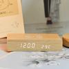 Светодиодные электронные часы из экологически чистого бамбука и дерева, ультратонкий 10 Вт беспроводной будильник с быстрой зарядкой