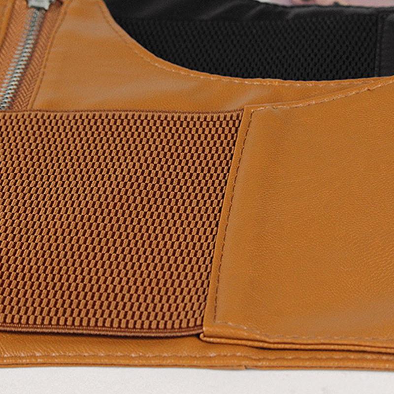 Черный корсет, широкий пояс из искусственной кожи, ремни для похудения для женщин, эластичный пояс с высокой талией