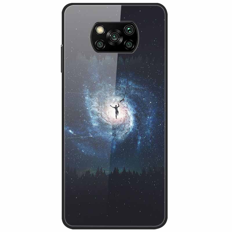 For Poco X3 Pro Case Fashion Cute Tempered Glass Luxury Coque Covers for Xiaomi Poco X3 NFC Cases PocoX3 X 3 Bumper Protector