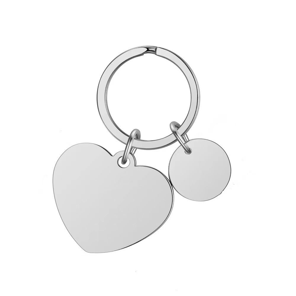 Fashion Car Key Ring Charm Bag Accessories Portable Titanium Steel Heart Key Chain Handbag