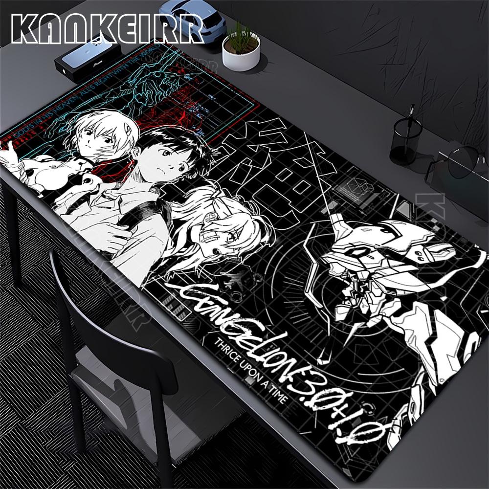 Anime Evangelions Mouse Pad 900x400mm Speed Gamer Keyboard Mausepad Cool Eva01 NonSlip Rubber Deskmat Pc Gaming Accessories