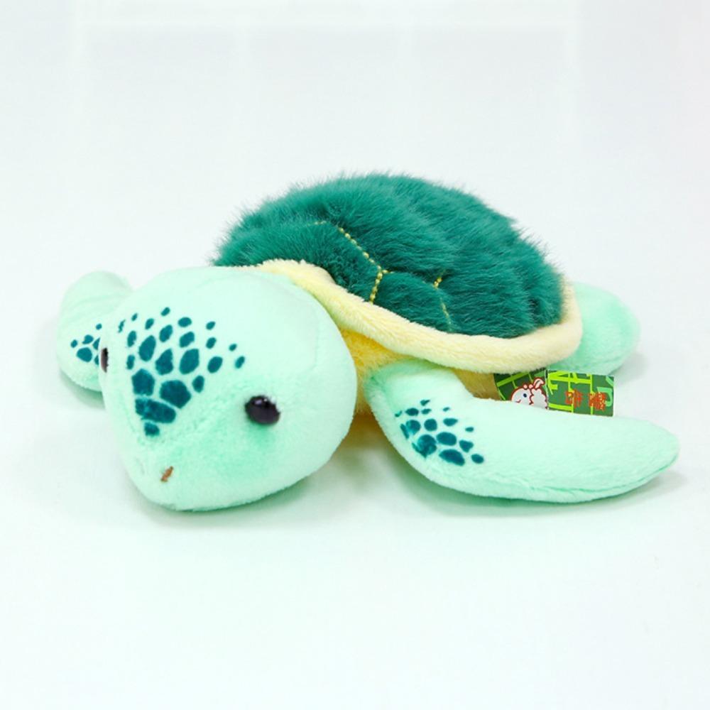 Marine Animal Sea Turtle Stuffed Doll Fluffy Little Cat Plush Doll Tortoise Plush Toy Car Decor