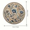 Heat Insulation Floral Table Placemat Embroidery Round Dining Mat  Party Table Decoration