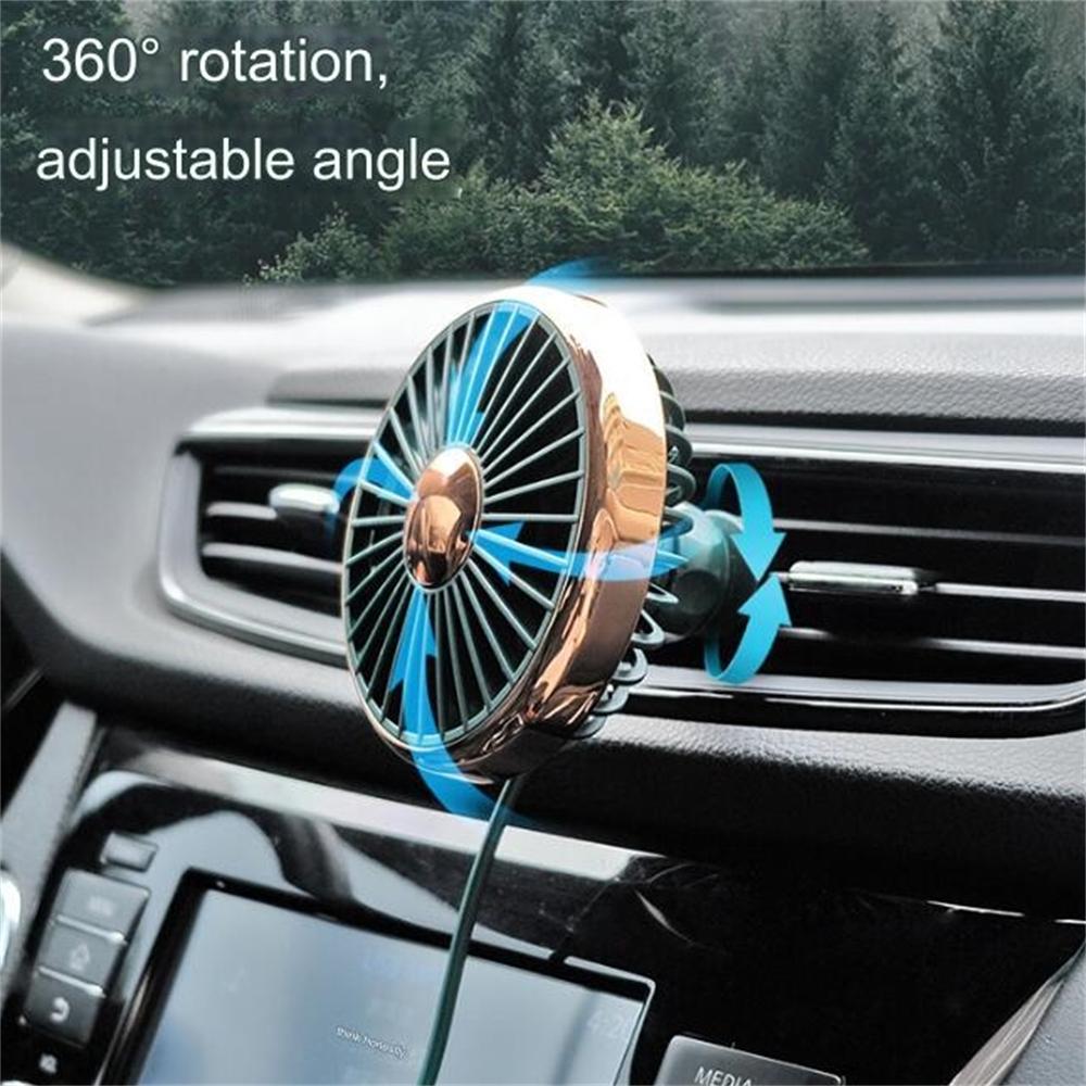 Автомобильный вентилятор охлаждения с низким уровнем шума USB-автомобильный вентилятор Электрический вентилятор для автомобильного кондиционера