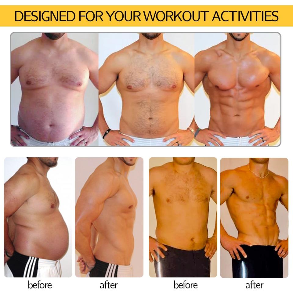 Men Waist Trainer Sweat Vest Corset Sauna Suit Slimming Body Shaper Workout Tank Tops Tummy Control Shapewear Compression Shirt