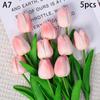 5 шт. тюльпанов искусственные цветы настоящие сенсорные цветы тюльпан букет декор свадебный для дома сад свадебное украшение искусственные цветы