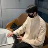 Осенние мужские футболки с высоким воротом, однотонные, с длинным рукавом, Dralon, мужские повседневные топы, одежда, футболки, мужские нижние рубашки