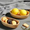 Stackable Solid Wood Snack Plate Smooth Surface Wooden Tableware Tray Fruit Platter  Kitchen