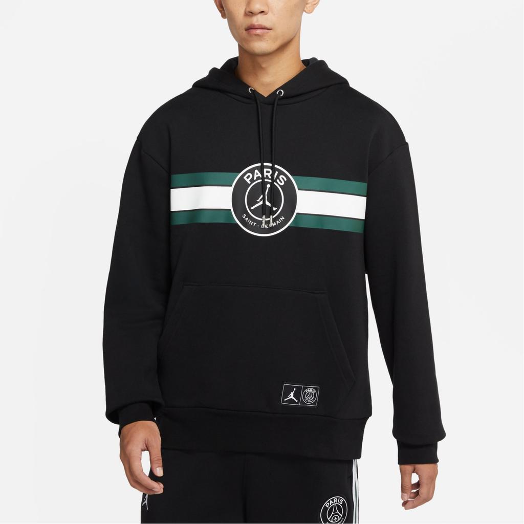 Jordan Сплошной цветной пуловер с капюшоном и длинными рукавами, мужские топы, черный DJ3929-010