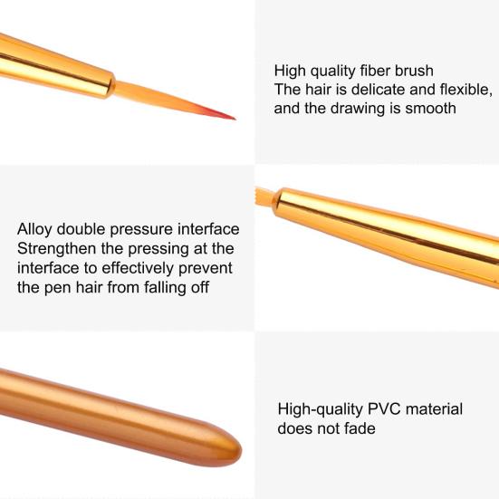 3 шт. Кисти для подводки ногтей, резьба по дереву, живопись, легкие многоцелевые, супертонкие, УФ-гелевые кисти, маникюрные инструменты
