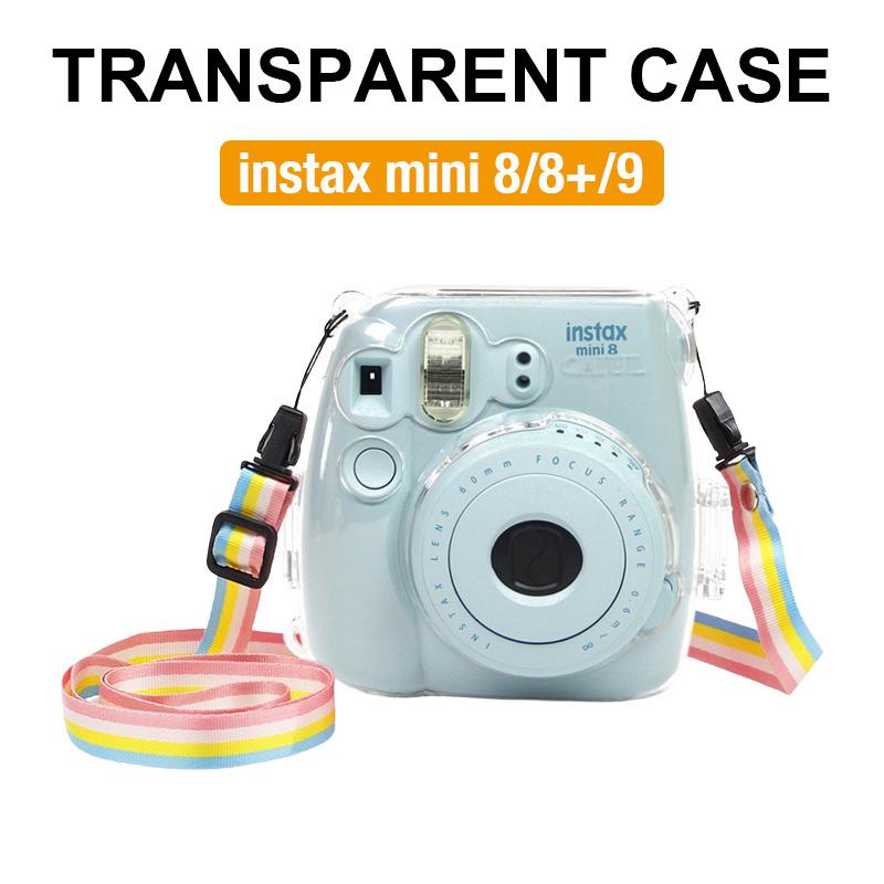 [Film Lab] Instax Mini 8/8+/9 Transparent Case Camera Protective Case with Strap CAA04