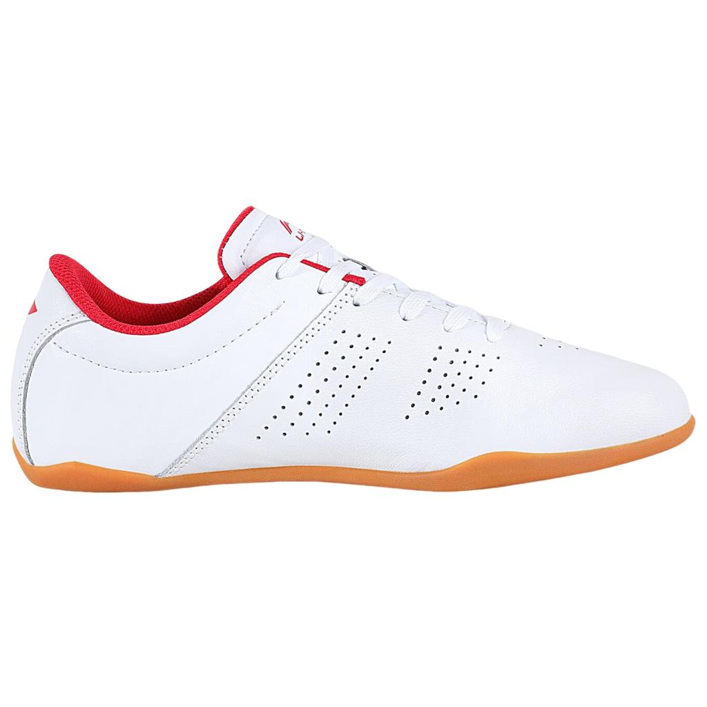 Li Ning Тай Чи Удобные Универсальные Нескользящие Износостойкие Низкие Тренировочные Кроссовки Унисекс кроссовки Белый Красный LDBT803-1