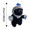Cute Mini Version Plush Toy Keychain Small Q-Version Knight Cat Doll Plush Toy Cute Doll Backpack Pendant Gift Surprise