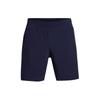 Mid-Rise Drawstring Casual Shorts With Logo Print Men Bottoms Navy-Blue 1376508-410