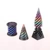 1 Piece Mini Vortex Thread Illusion Decompression Toys 3D Printed Spiral Cone Fidget Toy Impossible Pyramid Sculpture