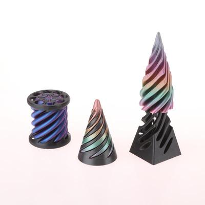 1 шт. Мини Вихрь Нить Иллюзия Декомпрессионные Игрушки 3D Печатная Спиральная Конусная Игрушка Невозможная Пирамида Скульптура