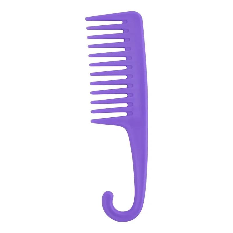 Wet Hair Curling Comb Heat Resistant and Antistatic Bath Comb Wide Toothed Hair Combing Tool with Hook