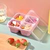 1pc Bento Boxes - Reusable Snack Container, 4 Compartments, Clear Lid - Teens, Adults, Workers - Travel, School, Kitchen Organiz