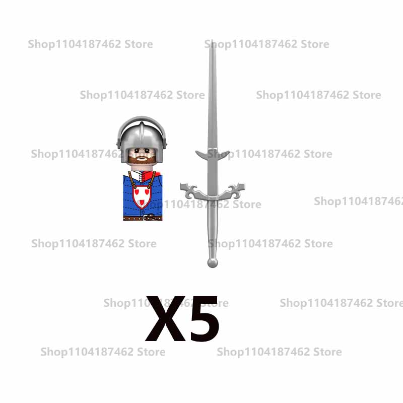 Средневековый Военный Замок Рыцарь Армия Набор Строительные Блоки Зеленый Дракон Воин-волк Война Роз Боевой Конь Оружие Кирпичные Игрушки