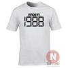 Made In 1988 TShirt Birthday Party Celebration Fancy Dress Teeshirt