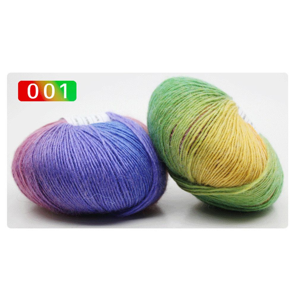 Высококачественный мягкий шарф 50 г для вязания своими руками, радужная пряжа для плетения, ручное вязание, шерстяная пряжа, крючок