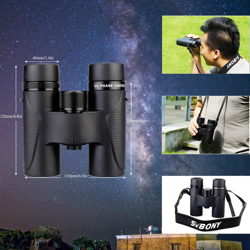 SVBONY SV202 High 8x 32mm IPX7 ED Glasses FMC Full with Diopter for Bird and Nature Observation Binoculars, Magnification, Magnification, Aperture,