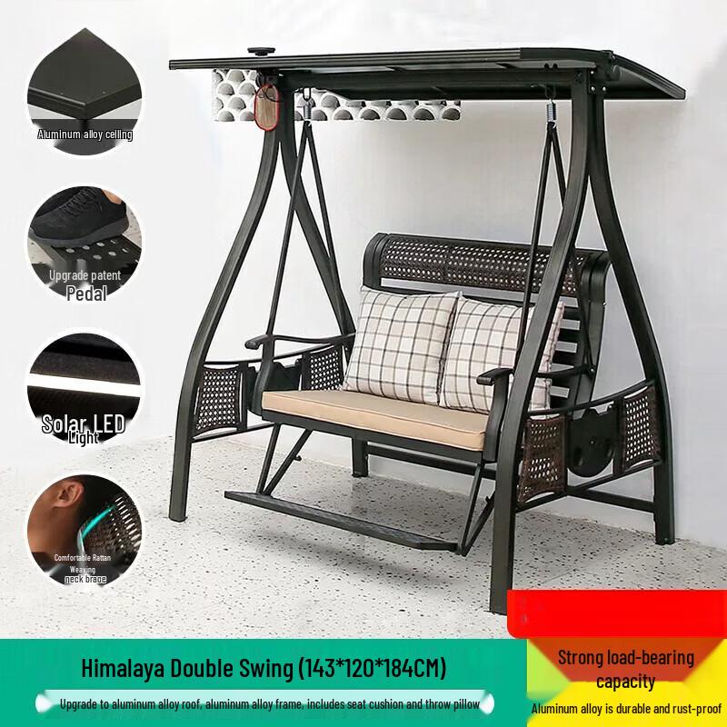 JINGGENG Outdoor Aluminum Swing Chair