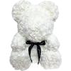 Artificial Decoration - Rose Bear - 25cm - White - PE - Birthday Valentine's Day Gift