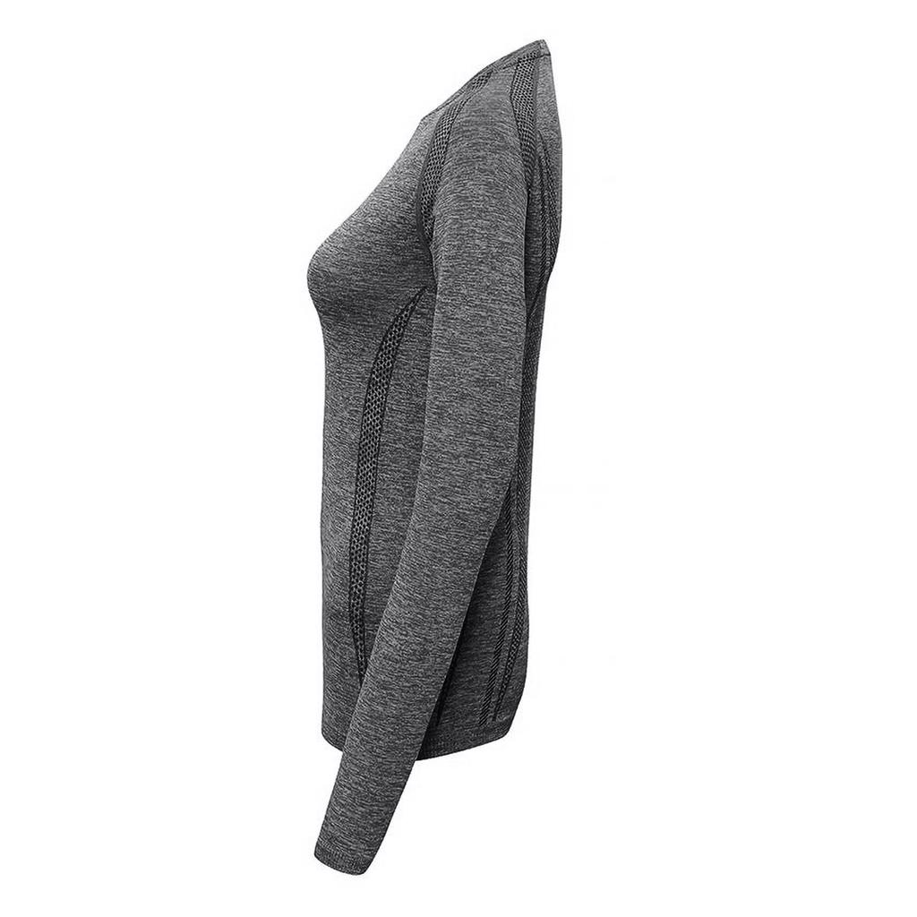 TriDri Женский/женский бесшовный топ с длинными рукавами 3D-размера для разных видов спорта