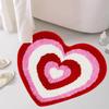 День святого Валентина Коврик для ванной Нескользящий Коврик для ванной в форме сердца Мягкий Моющийся Форма любви