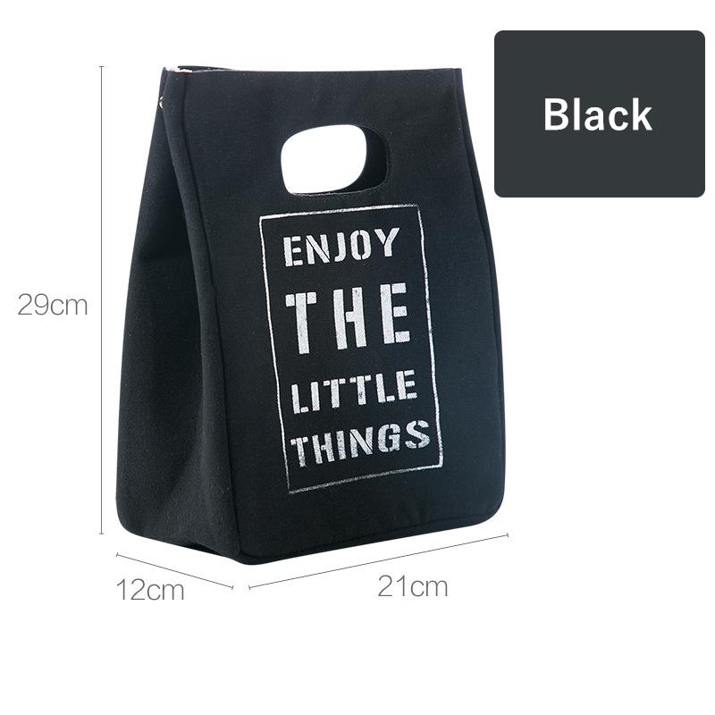 Japanese Canvas Insulation Lunch Bag Large Capacity Portable Picnic Thermal Tote Bento Box Cooler Bag Food Storage Container