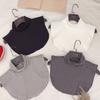 Fashion Women Turtleneck Knitted Detachable Fake Collar Autumn Winter Warm Windproof Scarf Ribbed Solid Color Wrap
