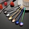 4PCS 304 Stainless Steel Coffee Spoon Ice Cream Tea Stirring Long Handle Spoons Kitchen Accessories Tableware Decoration