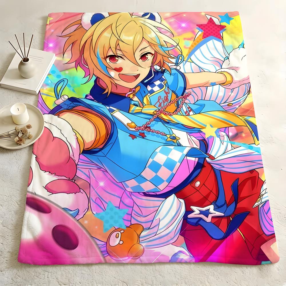 Аниме E-Ensemble S-Stars Плед из фланели мягкий к коже подходит для дивана гостиной кровати путешествий и в качестве подарков