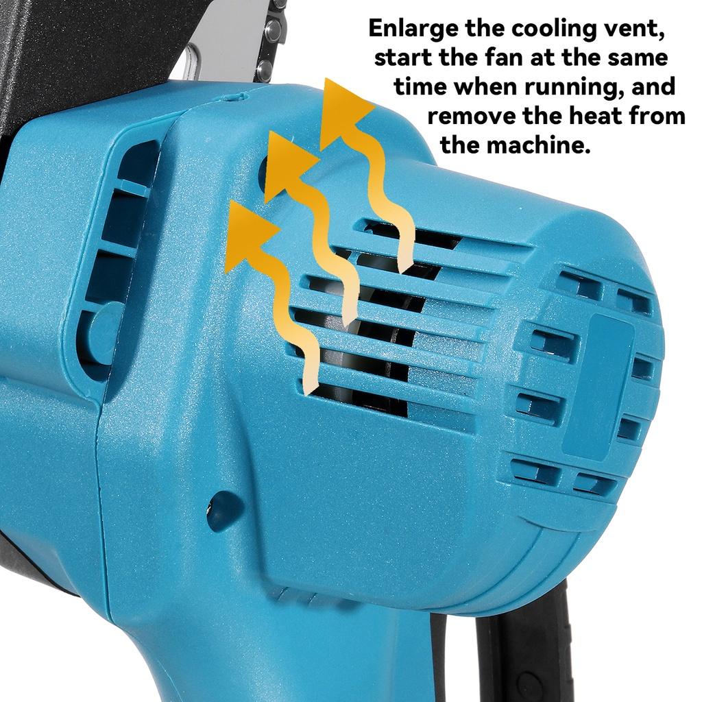 6 Inch Mini Electric Chain Saw Cordless Woodworking Pruning Chainsaw Brushless Garden Tool with 19800H Battery