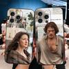 Outlander TV Клэр Мягкий чехол для телефона для iPhone 16 16E 17 Air 15 Pro Max 14 Plus 13 Mini 11 12 7 Черный чехол Задняя крышка