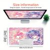 My Melody, Kuromi Themed XXL Mouse Pad - Non-slip Rubber Desk Mat for Gaming and Office Use, Multi-Function Keyboard and Mouse Pad, Ideal Gi