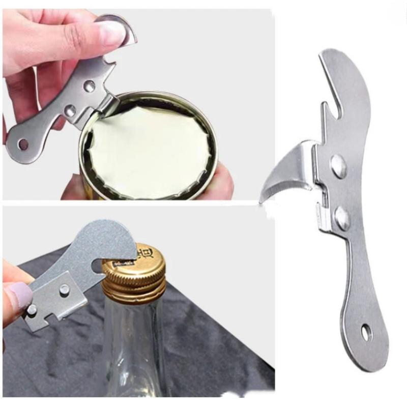 Многофункциональный консервный нож из нержавеющей стали с боковым разрезом, ручной профессиональный эргономичный консервный нож для банок, кухонный инструмент 1 шт.