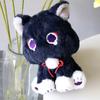 Black Scaramouche Cat Game Genshin Impact Fluffy Wanderer Pet Plush Toys Cosplay Doll Soft Stuffed Pillow Gift For Kids