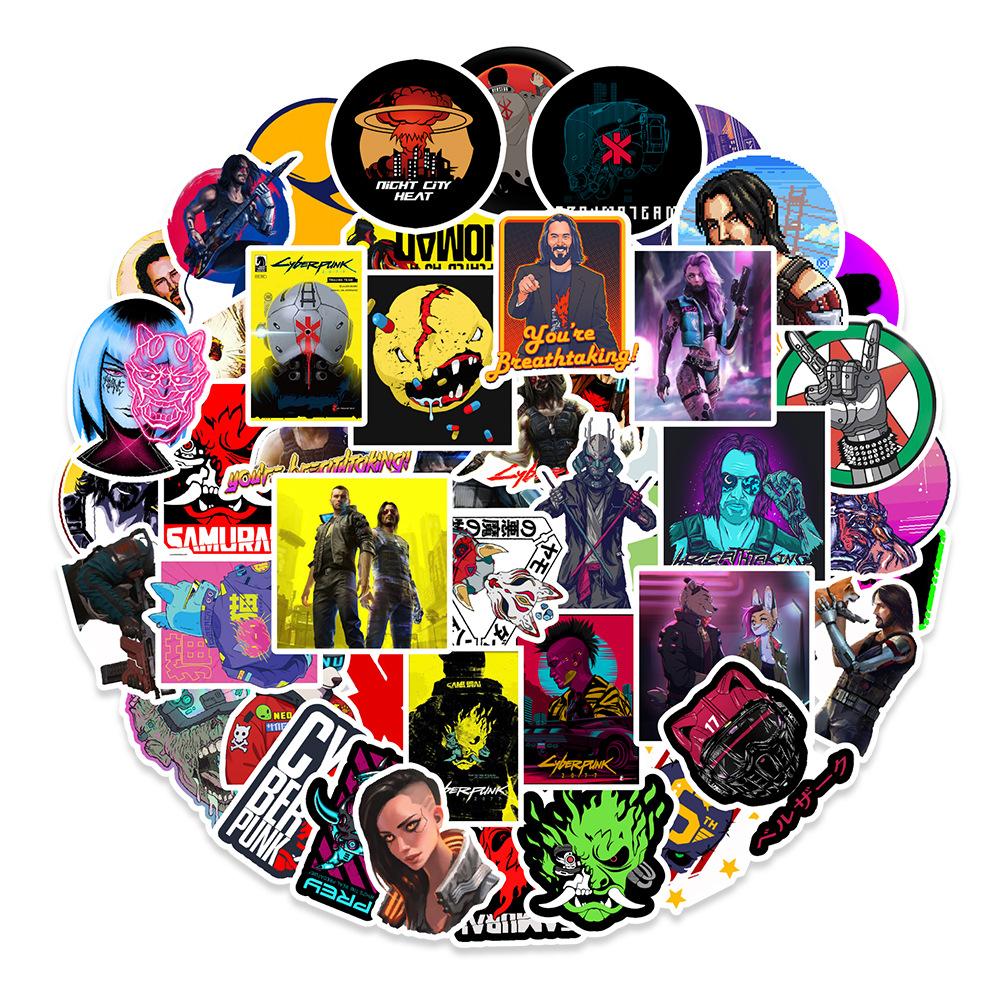 50 Игр Граффити Наклейки Беговел Мотоциклетный Шлем Скейтборд Декоративные Наклейки Креативный Ручной Аккаунт