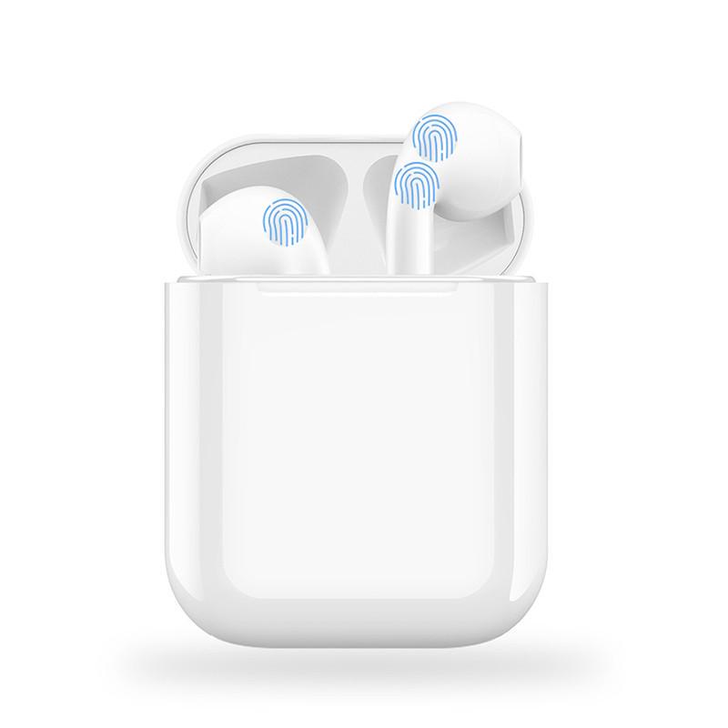 I12 Беспроводная гарнитура Bluetooth 5.0 Touch Спортивные наушники Стерео с зарядным устройством для IPhone Xiaomi Huawei Samsung Android Phone